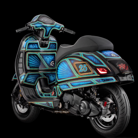 Couvercle de vario pour Vespa, noir mat