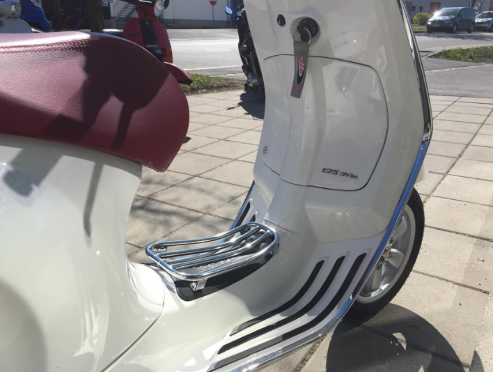 Porte-bagages chromé pour Vespa Primavera/​Sprint 50-150ccm