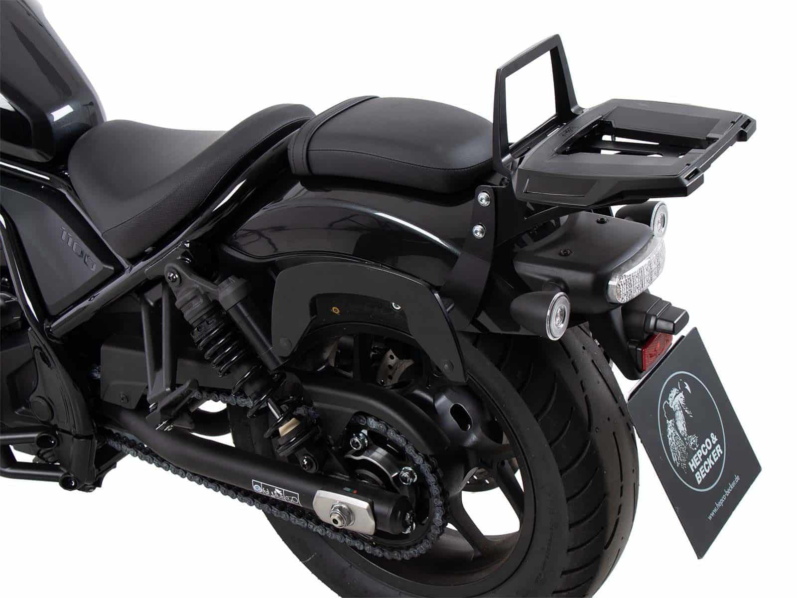 Support de top case Alurack noir pour Honda CMX 1100 Rebel /DCT (21-24) Hepco & Becker