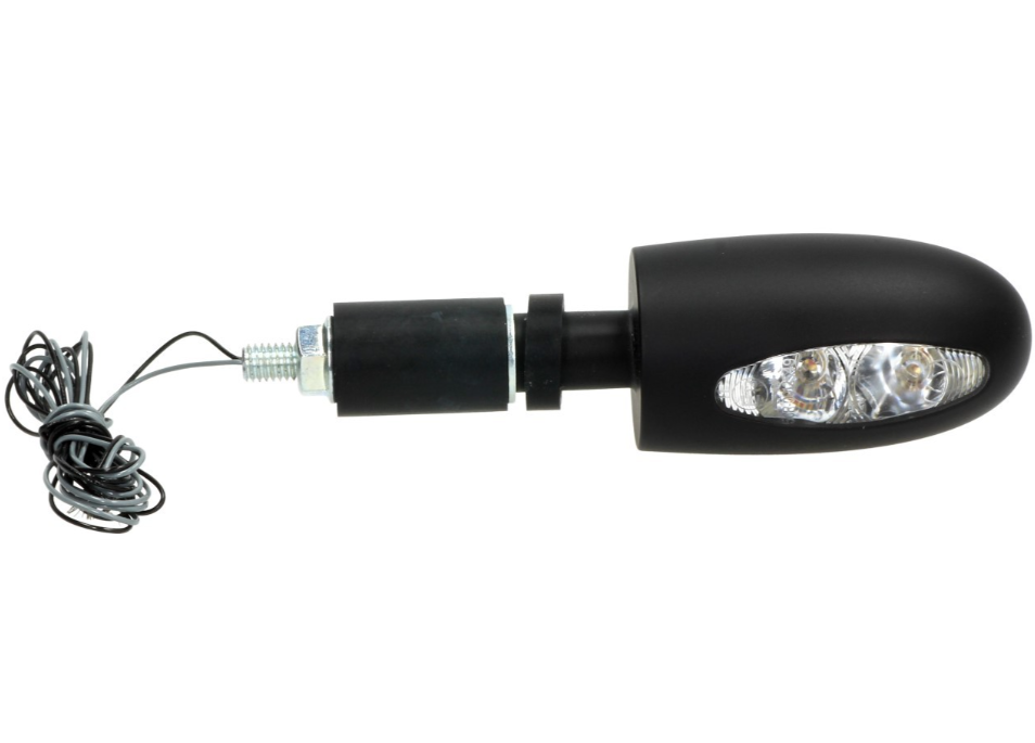 Clignotant Kellermann, BL 1000, acier, LED, VR/VL, 12 V, noir satiné, homologué E