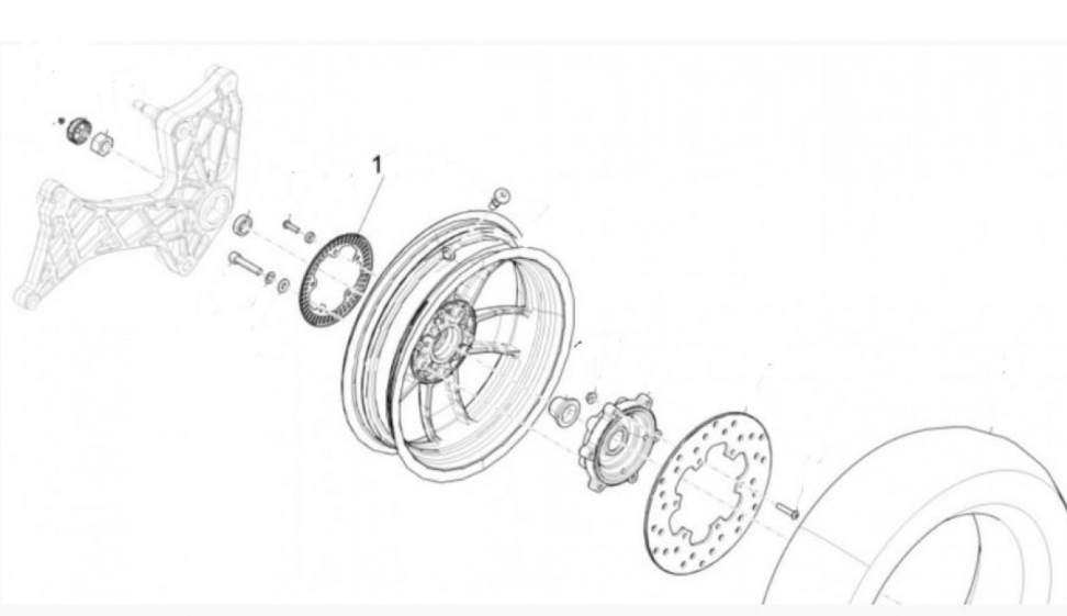 Tuning roue capteur ABS (+10 kmh/) pour Vespa GTS 300 HPE