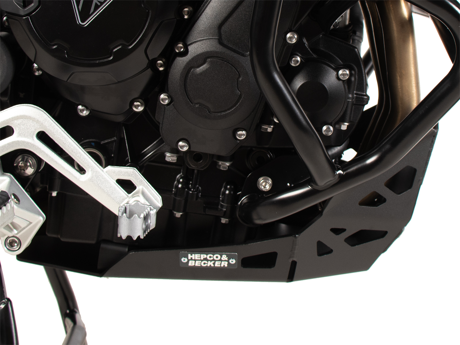 Plaque de protection moteur noire pour Triumph Tiger 900 GT / Pro (24-) Hepco & Becker