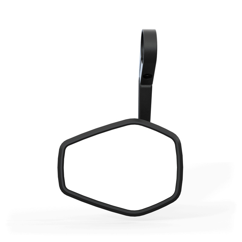 HIGHSIDER pro Rétroviseur d'extrémité de guidon Esagano-RS noir/argent long (1pc)