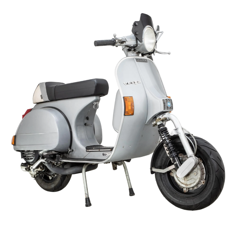 Aile 2.0 Garelli Race EVO II pour Vespa PX 80-200ccm, carbone clair, support inox