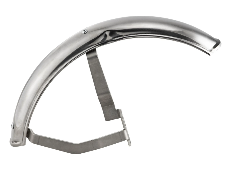 Aile 2.0 Garelli pour Vespa PX 80-200ccm, inox poli, support inox