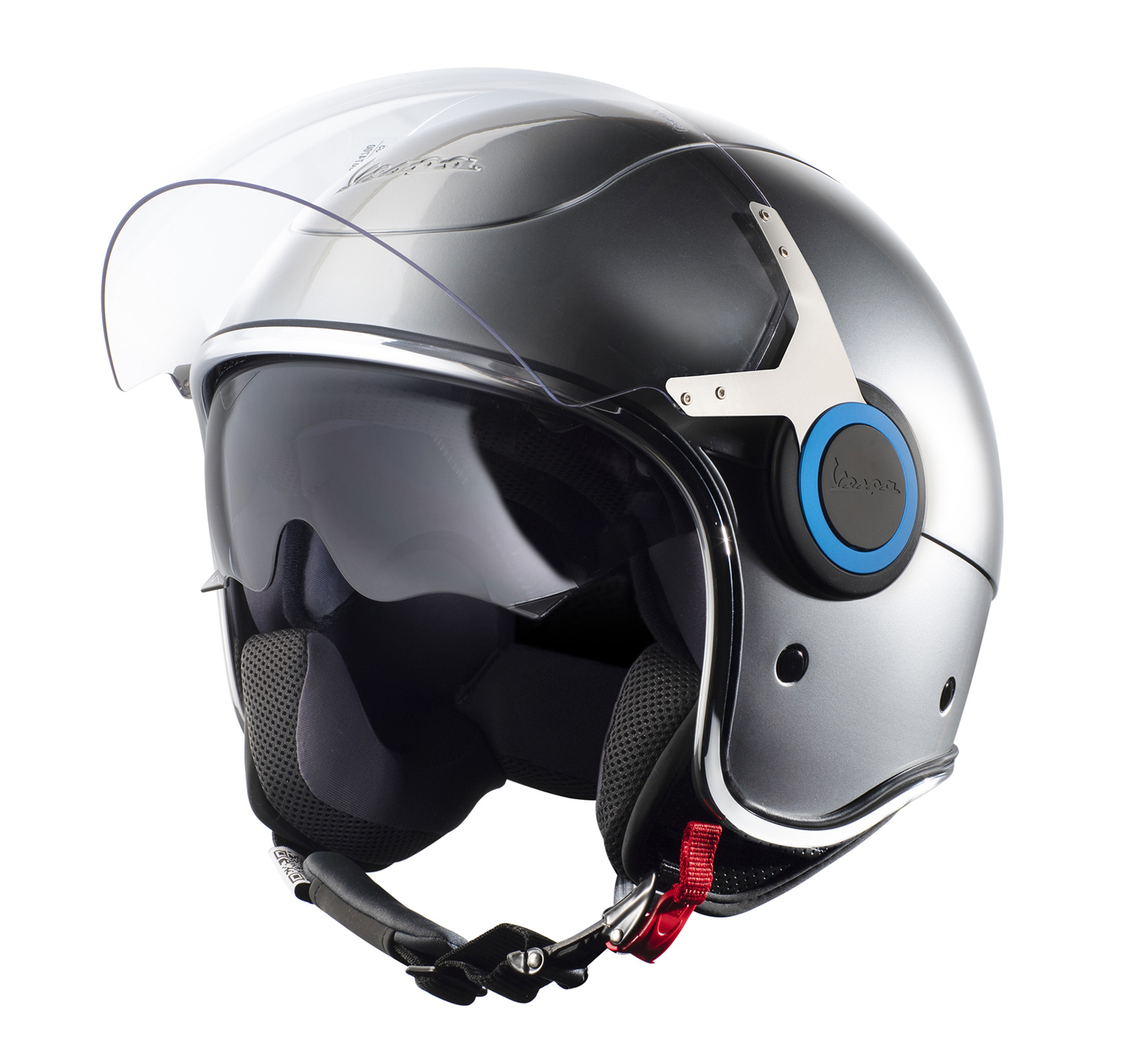 Casque jet Vespa VJ Elettrica, argent