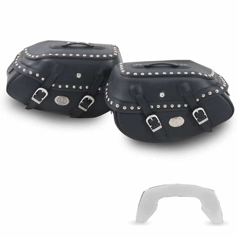 Kit de sacoches de selle Buffalo Custom noir pour support C-Bow Hepco & Becker