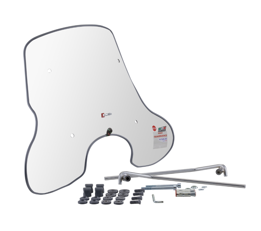Pare-brise FACO 4 saisons pour Vespa ET2/ET4 50-150ccm, clair
