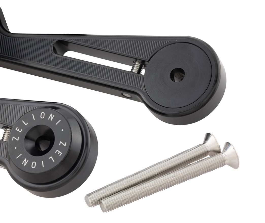 Rétroviseur d'extrémité de guidon ZELIONI pour Vespa, droite et gauche, noir anodisé