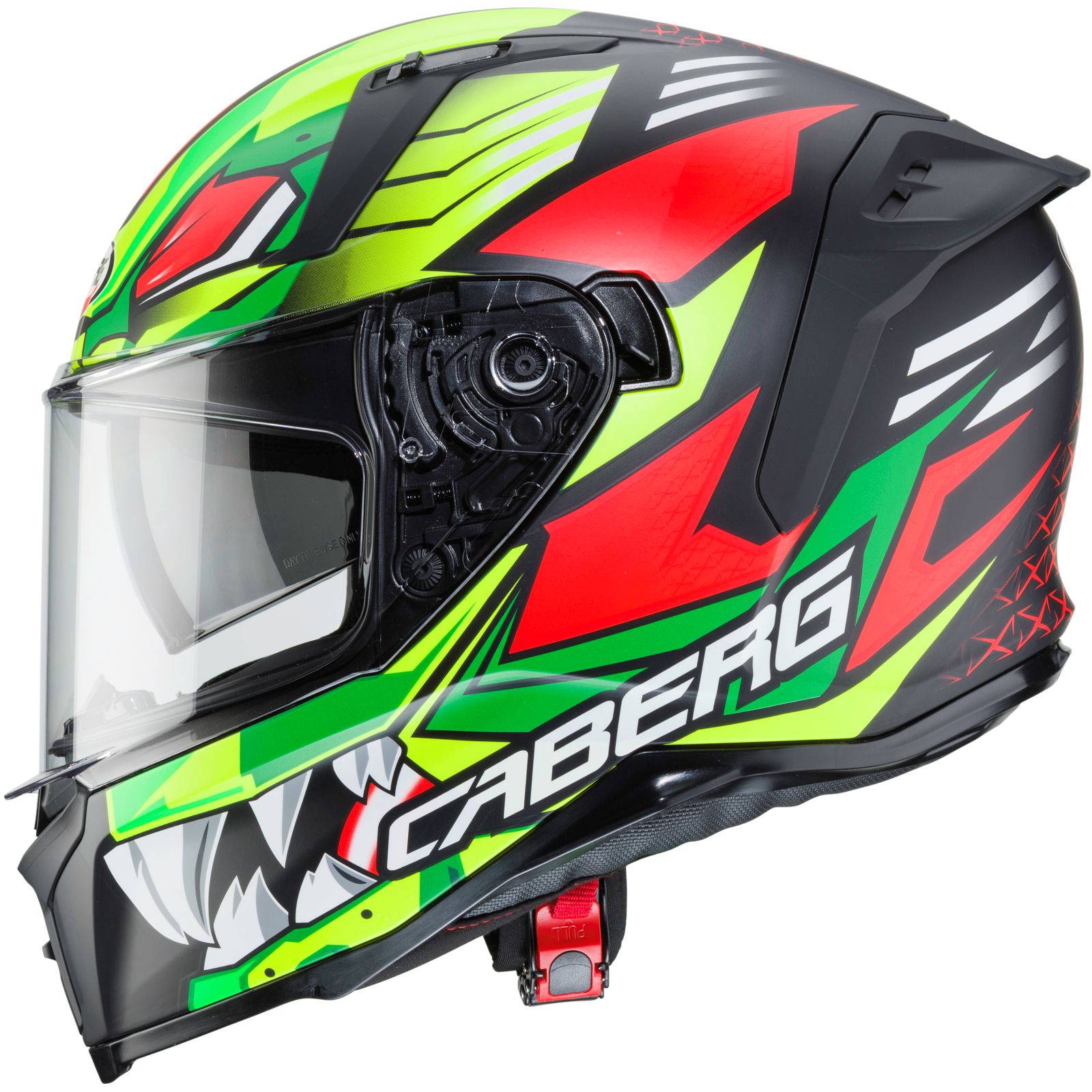 Caberg casque Avalon Giga, noir mat/jaune fluo rouge