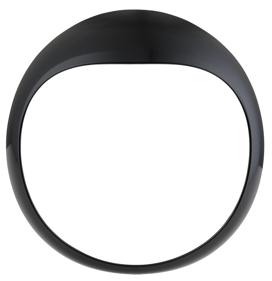 Anneau de lampe pour Vespa GTS/GTS Super/GT/GT L 125-300ccm, noir brillant