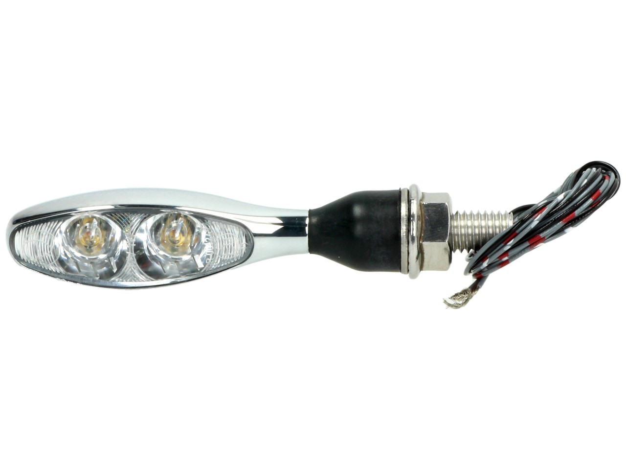 Clignotants Kellermann, feux arrière et stop, Micro 1000 DF, acier, LED, HL/HR, 12 V, chrome brillant
