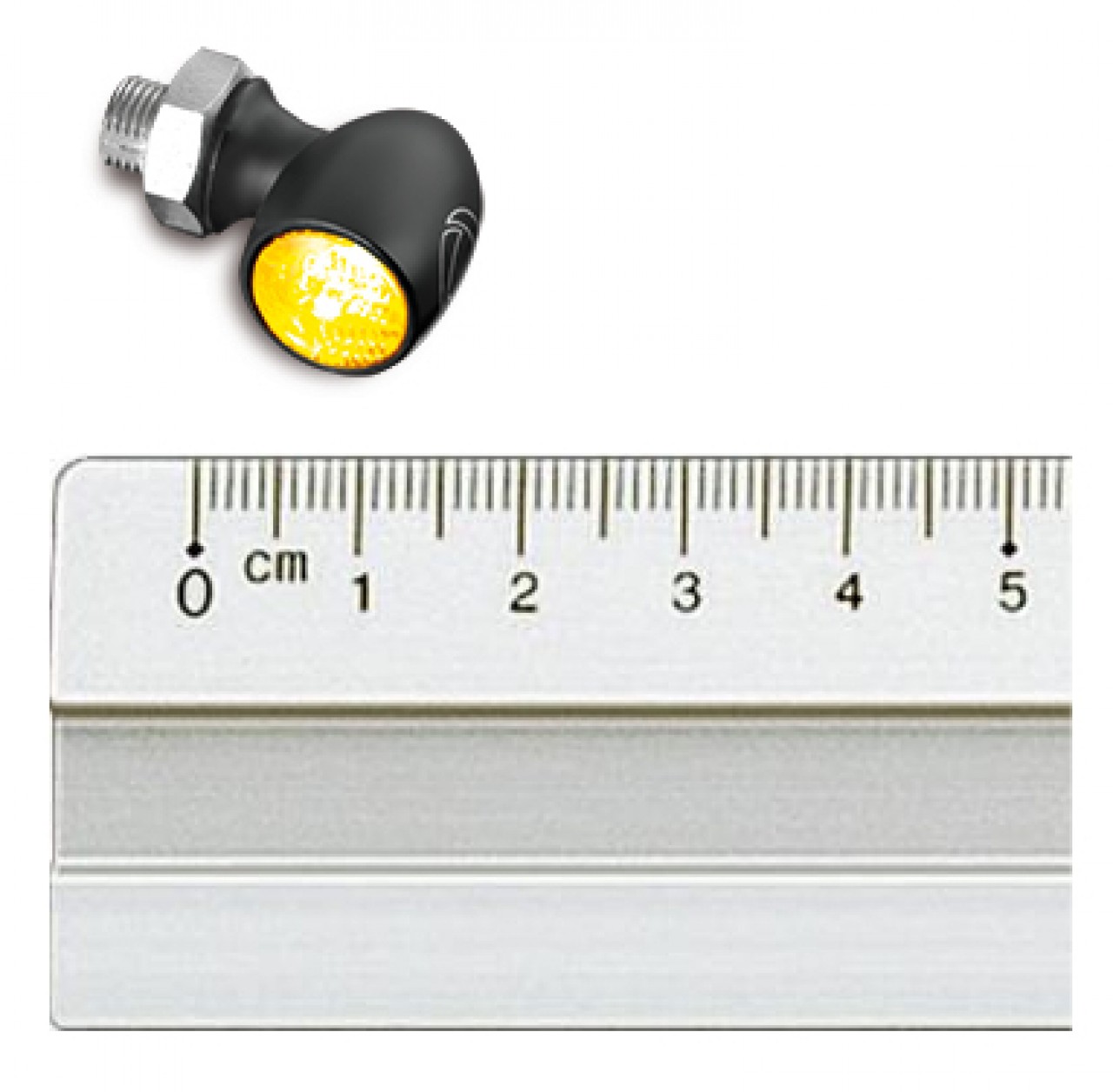 Clignotant Kellermann, Atto, aluminium, LED, V/H, G/D 12 V, noir satiné, M5x0,5x6,5