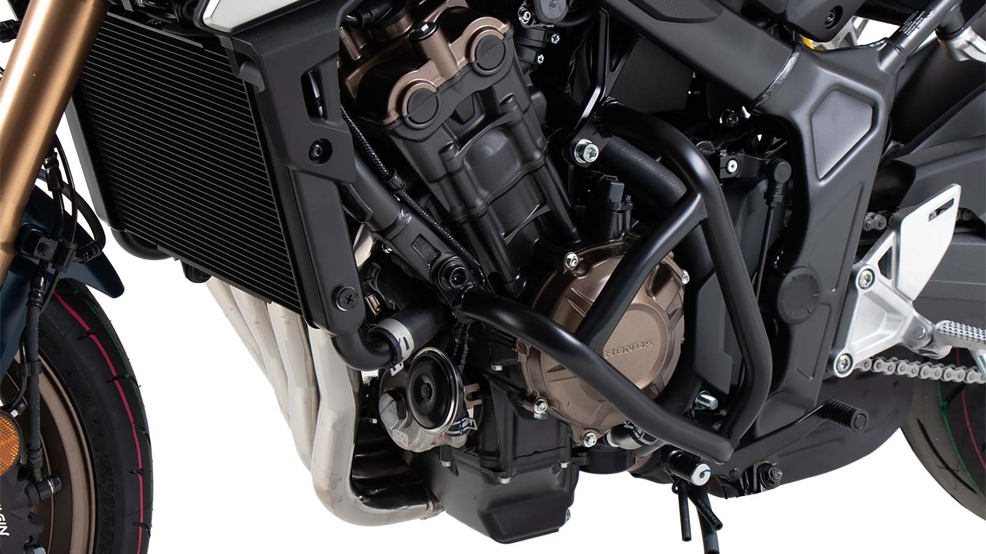 Arceau de protection moteur "Solid" noir pour Honda CB 650 R (21-23) Hepco & Becker