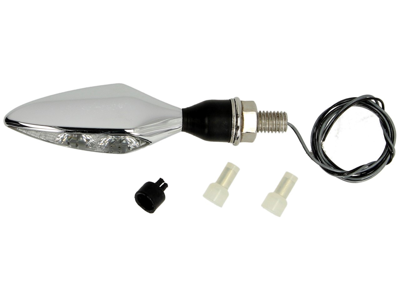Clignotants Kellermann, Rhombus Extreme, acier, LED, VR/HL, 12 V, chrome brillant, M8x20, homologués E