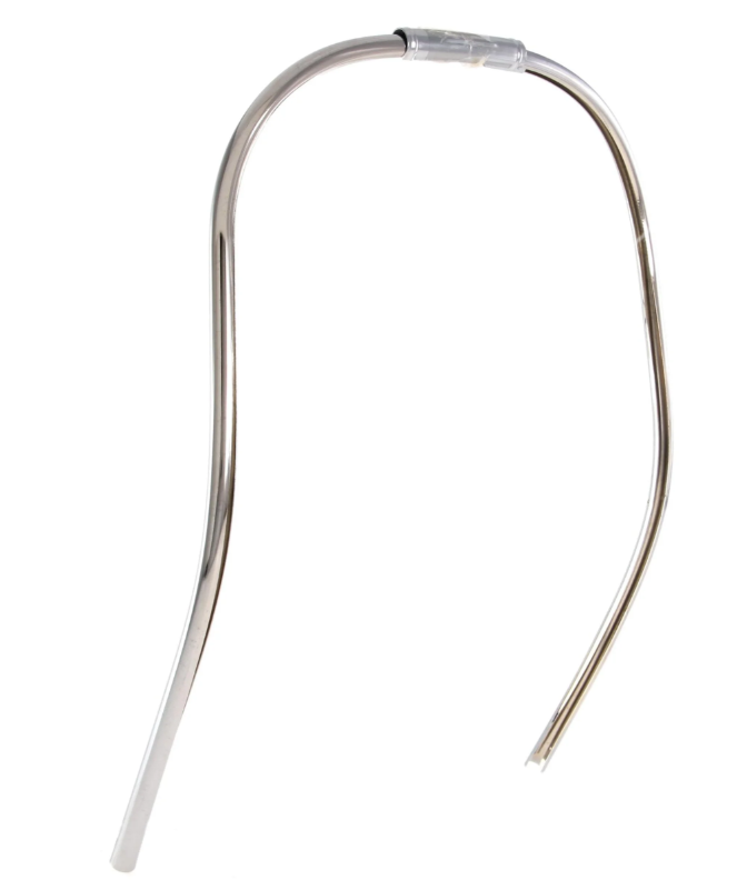 Tube mono fente bouclier de jambe CUPPINI pour Vespa PX 80-200ccm, chrome