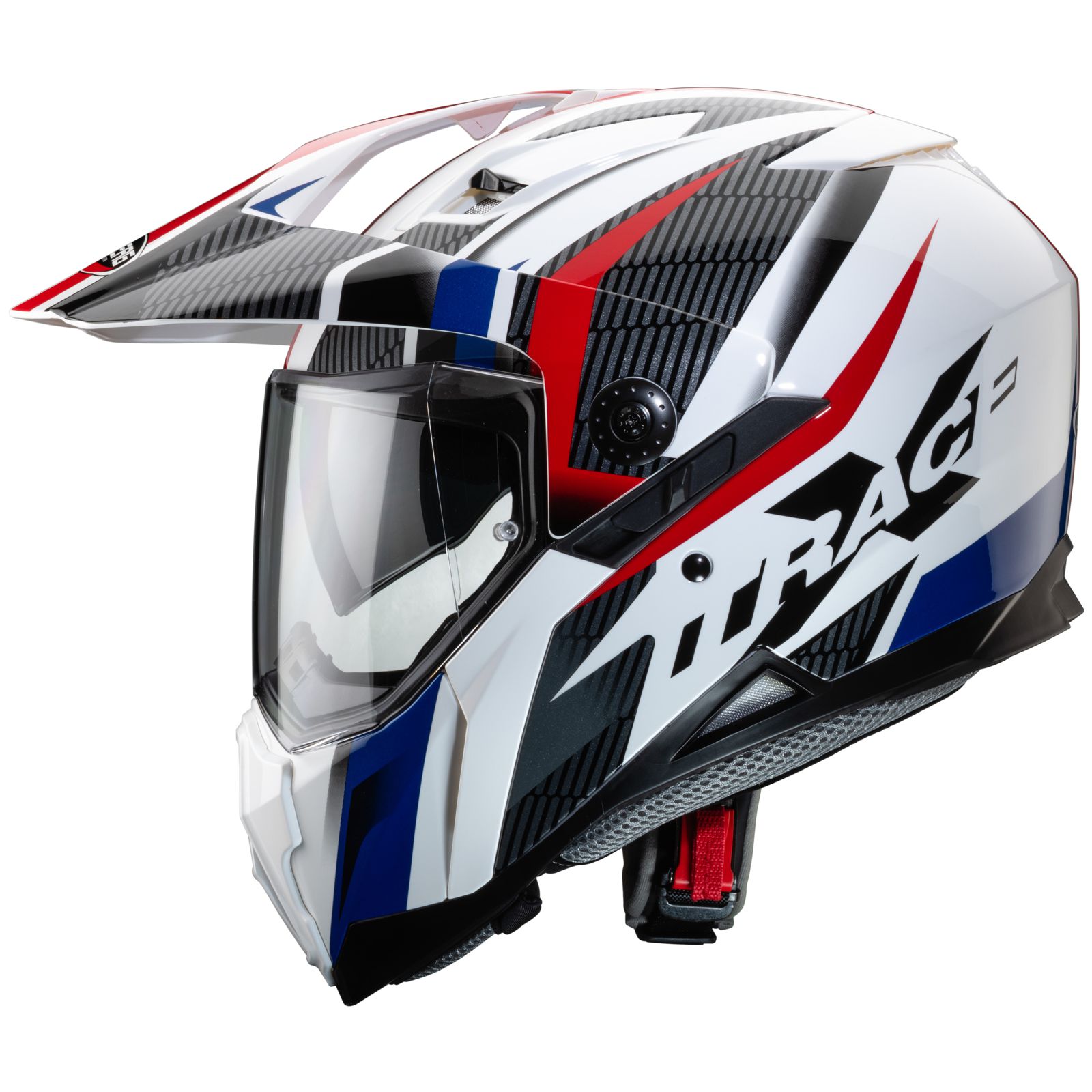 Caberg casque Xtrace Savana, blanc/rouge-bleu
