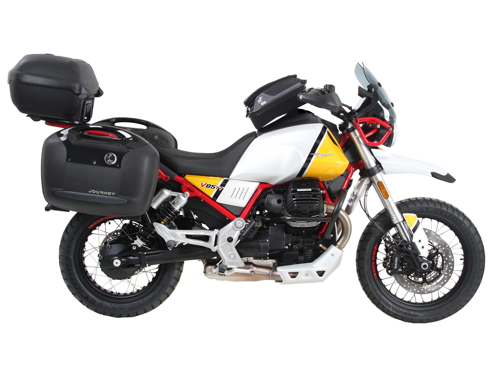 Support de topcase Alurack noir pour V85 TT (année 19-) Hepco & Becker