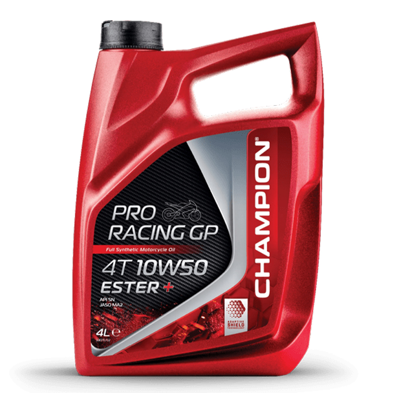 CHAMPION® Proracing GP 4T 10W-50 ESTER + huile moteur entièrement synthétique - 4 litres