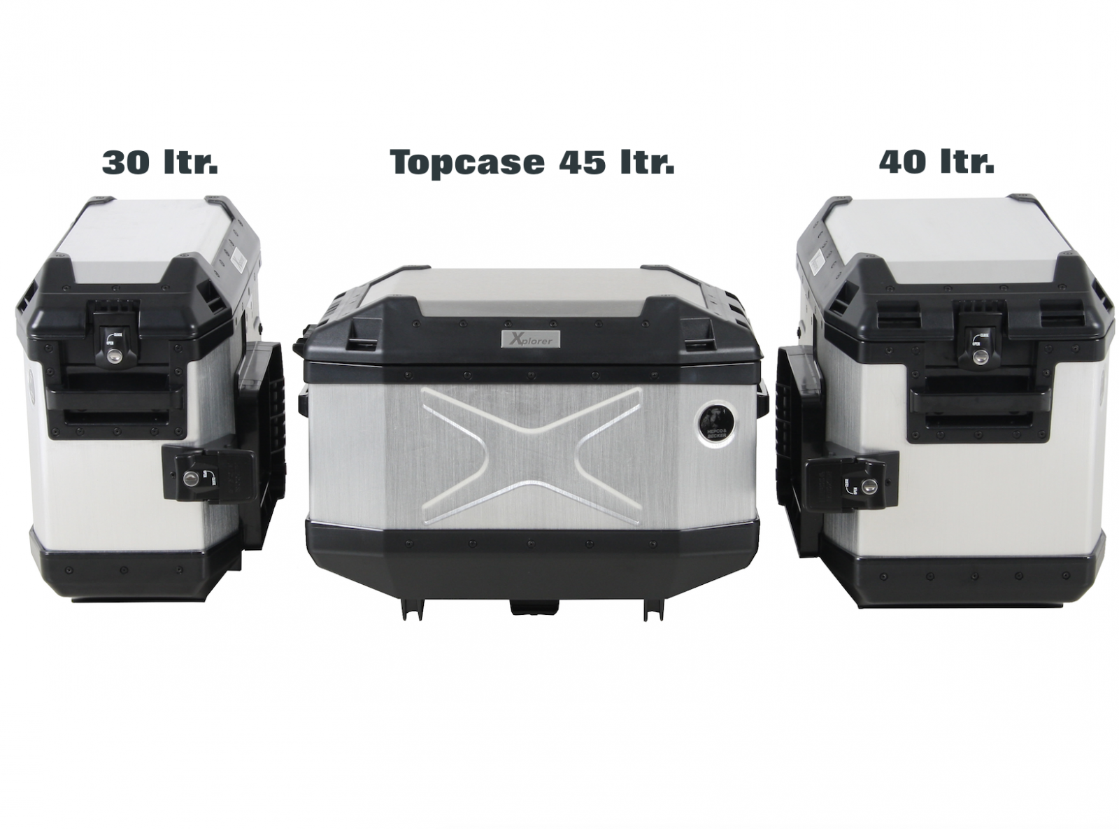 Valises latérales Alu Xplorer 30 argent Hepco & Becker