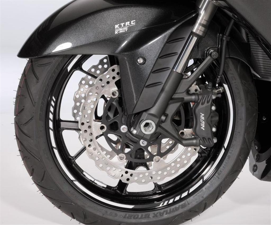 Anneaux de jantes GP-Style argent 1400GTR 2016/ ER-6f 2016/ Z1000SX 2016/ Z300 2016 Original Kawasaki