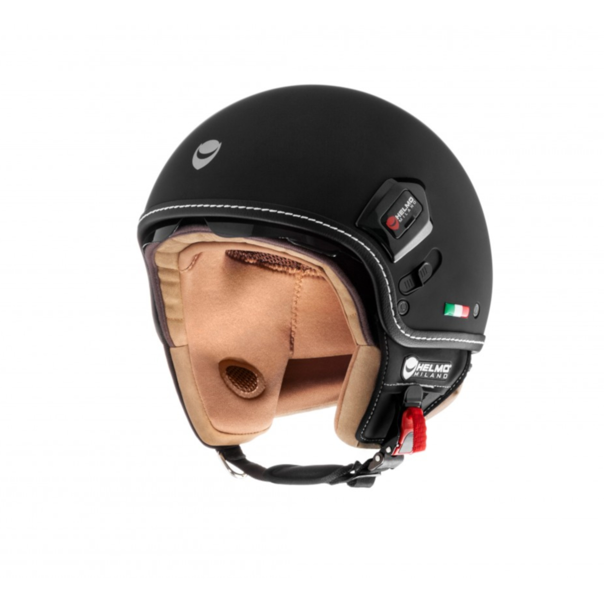 Helmo Milano Demi Jet, Puro Premium, noir mat