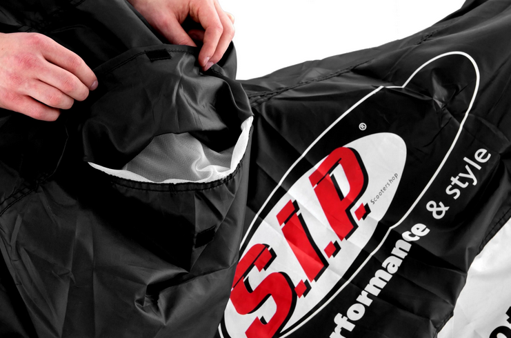 Garage pliable Outdoor "Scooter", taille M-L, noir/argenté