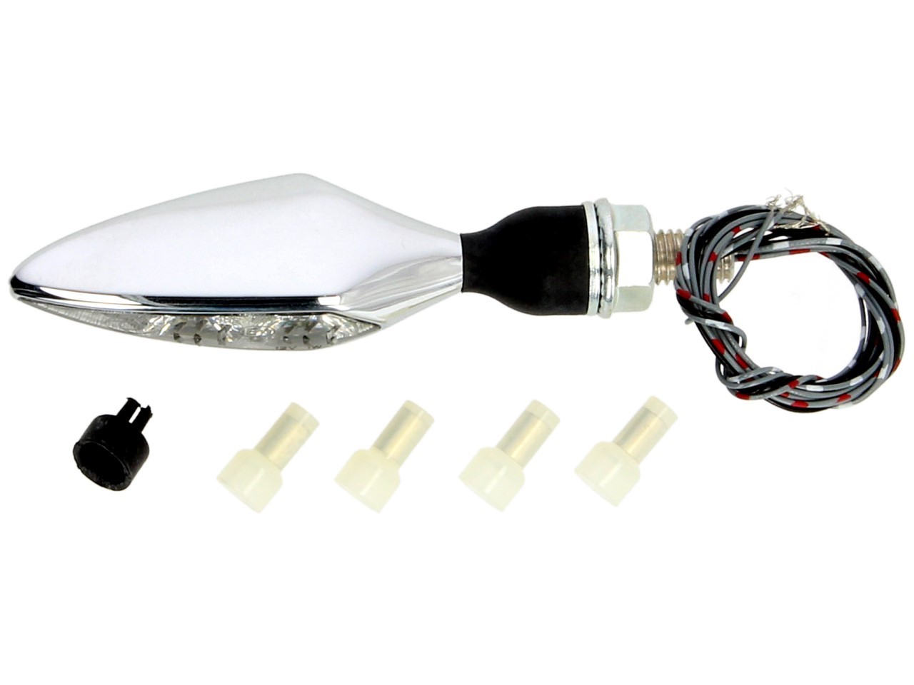 Kellermann Clignotant, feu arrière et feu stop, Rhombus DF, acier, LED, HL, 12 V, chrome brillant, M8x20