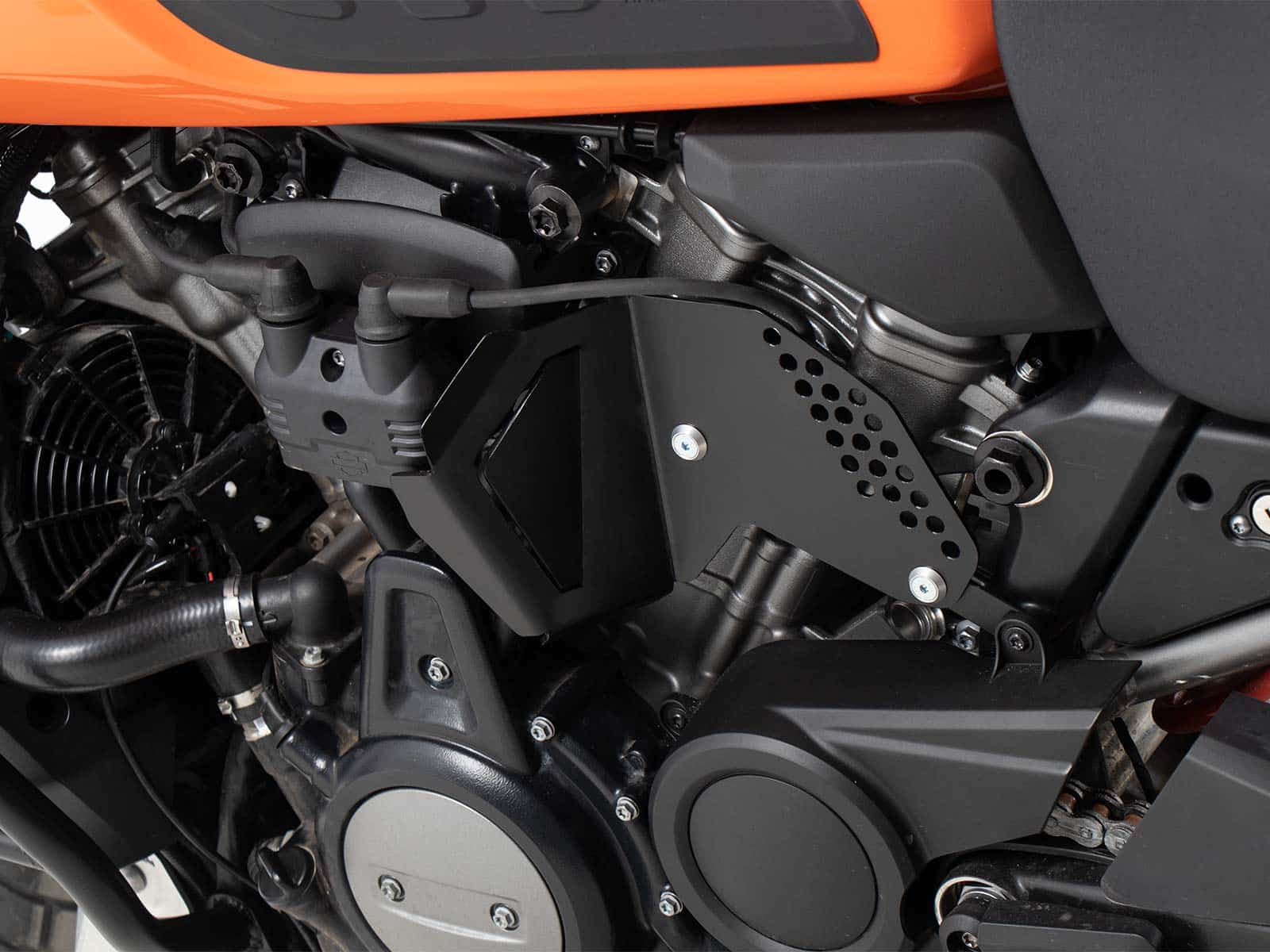 Pare-chaleur en acier inoxydable noir pour Harley Davidson Pan America (21-) Hepco & Becker
