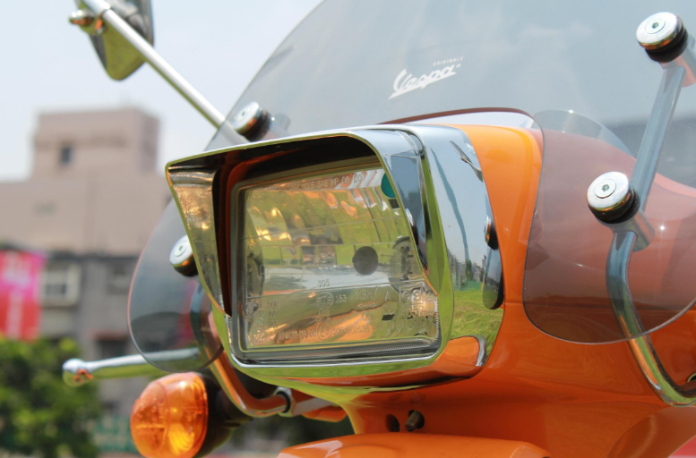 Anneau de lampe avec abat-jour pour Vespa S 50-150ccm, chrome