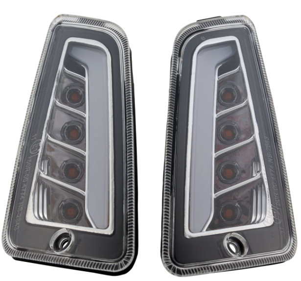 Kit clignotants avant & arrière pour Vespa GTS/GTS Super/GTV/GT 60/GT/GT L ('03-'13), clair