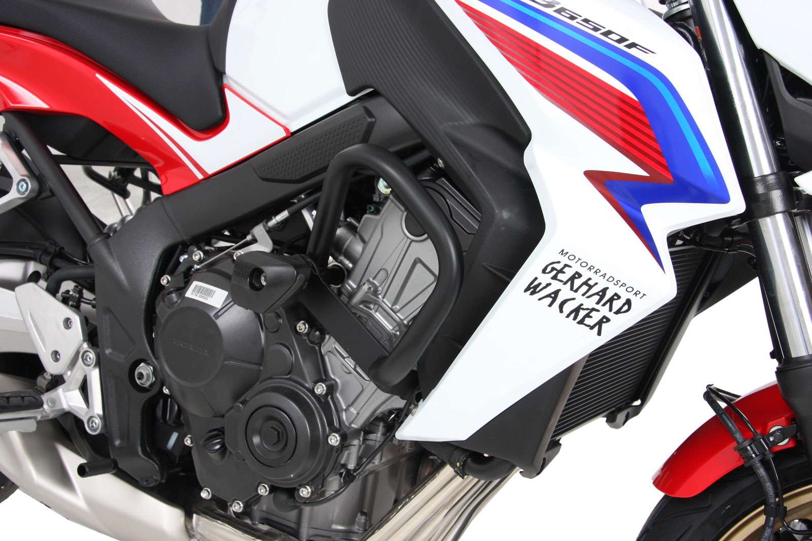 Arceau de protection moteur avec protectionpad noir pour Honda CB 650 F (14-18) Hepco & Becker