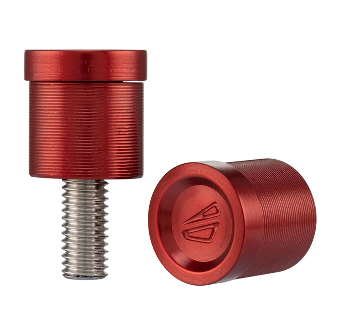 Cache trou rétroviseur gauche & droite FABRICA pour Vespa, anodisé rouge