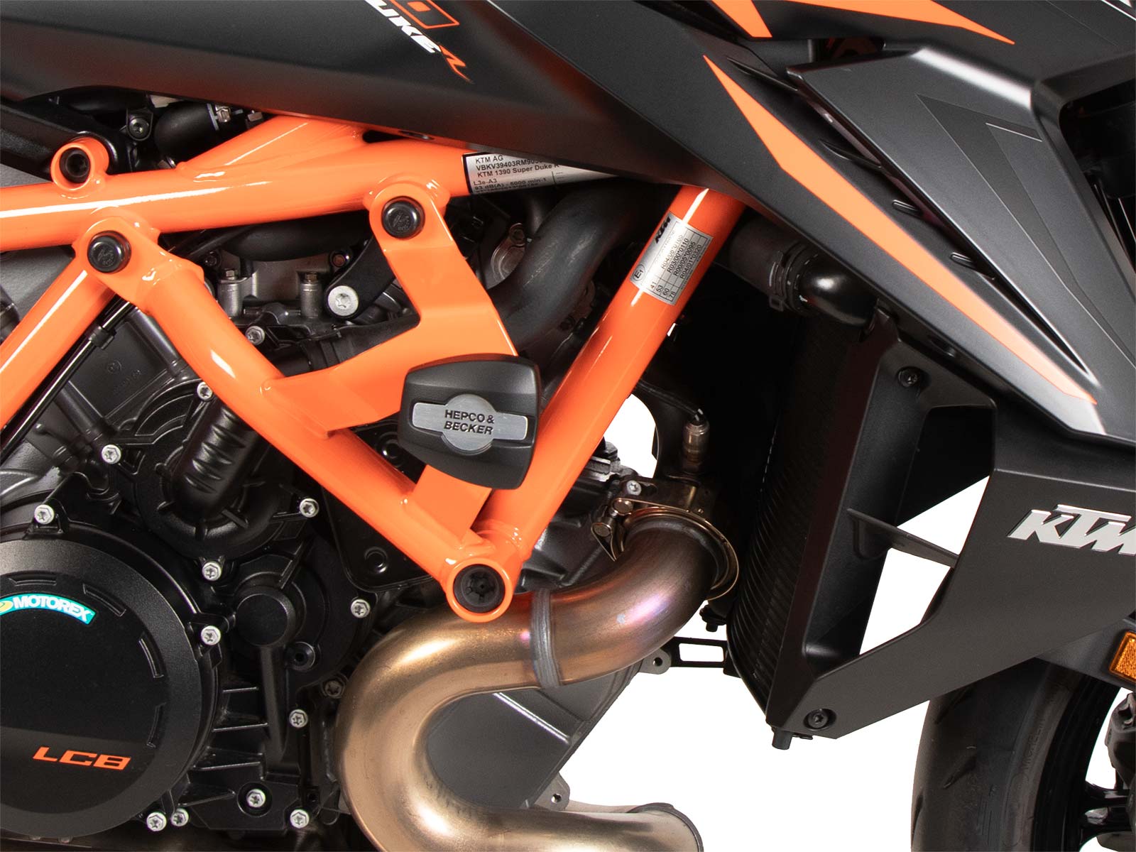 Arceau de protection moteur avec protectionpad orange pour KTM 1390 Super Duke R / EVO (24-)