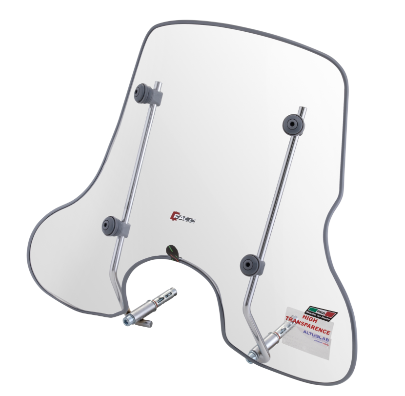 Pare-brise FACO 4 saisons pour Vespa ET2/ET4 50-150ccm, clair