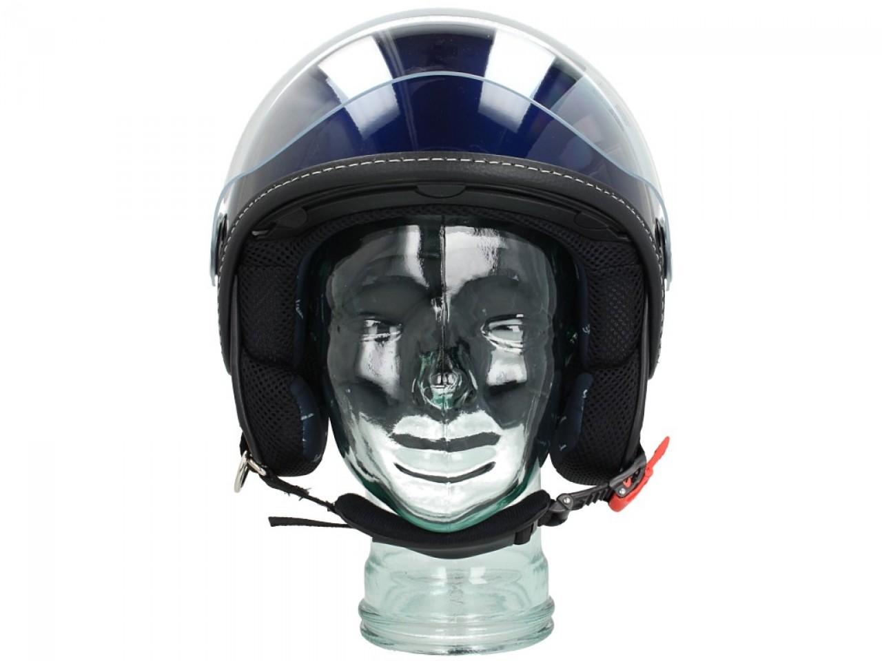 Casque jet Vespa visière 3.0 bleu energia