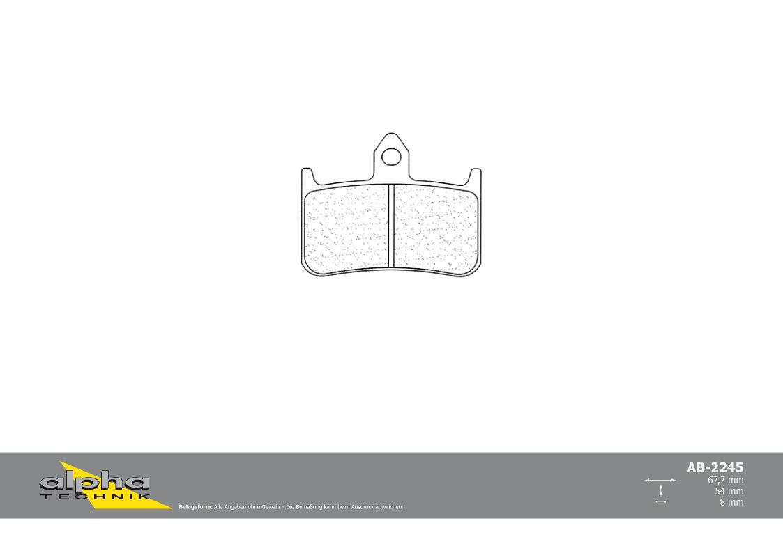 alpha Technik plaquette de frein route avec ABE