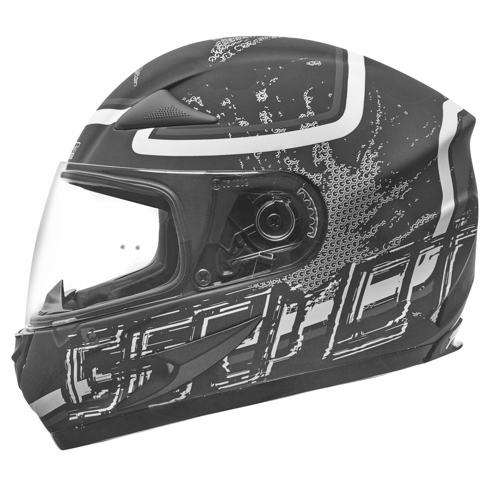 Germot casque grande taille GM 720, noir mat/gris