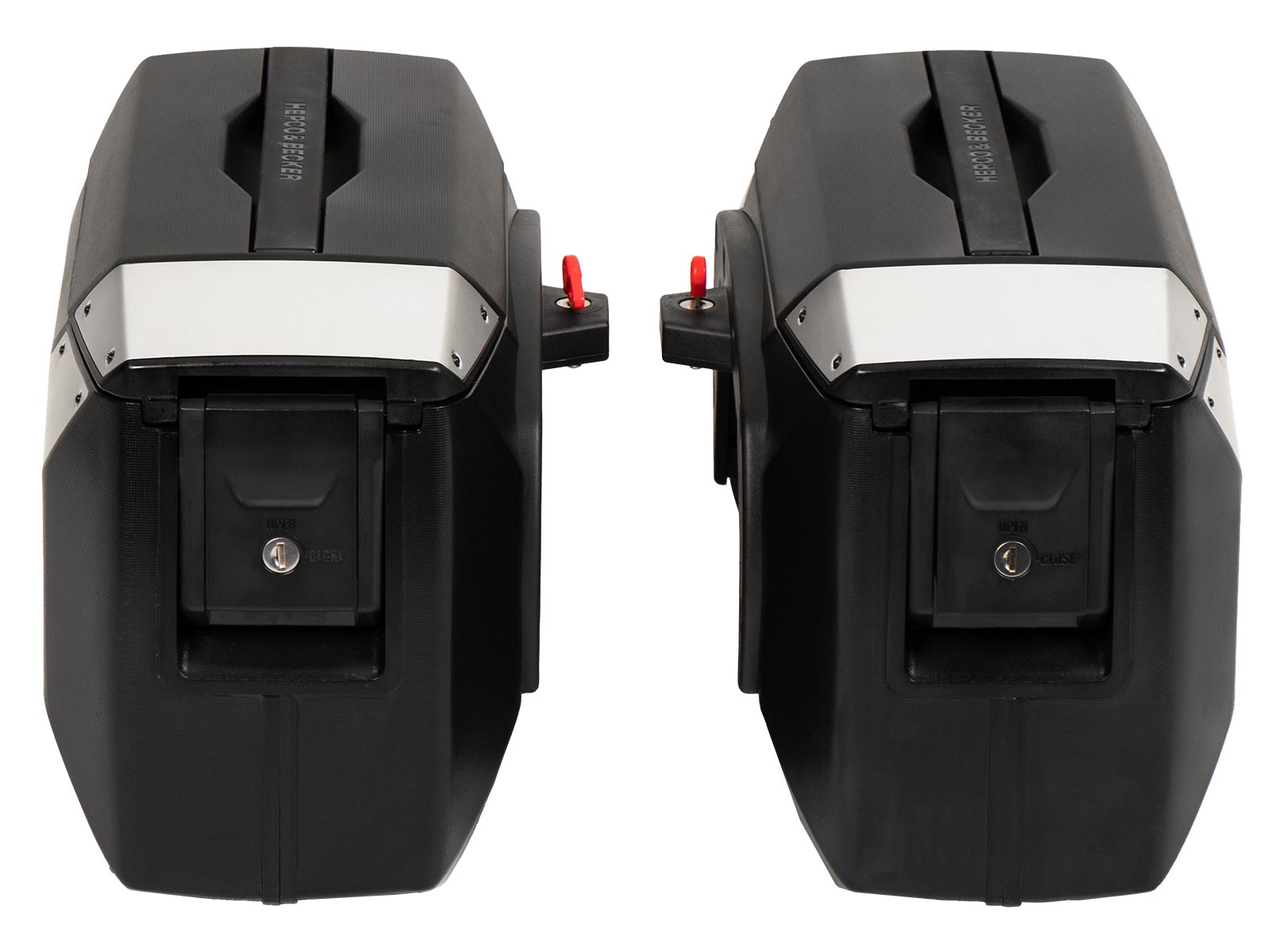 Kit de valises latérales Xcore argent pour les supports C-Bow Hepco & Becker