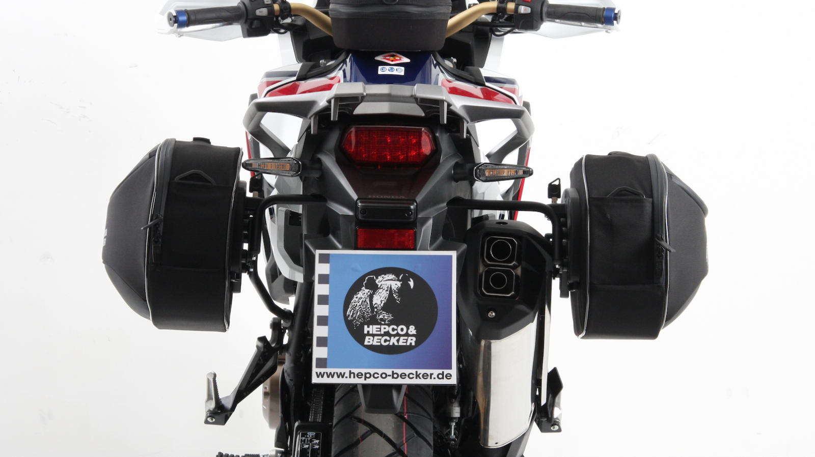 Supports latéraux C-Bow noirs pour Honda CRF 1000 Africa Twin (16-17) Hepco & Becker