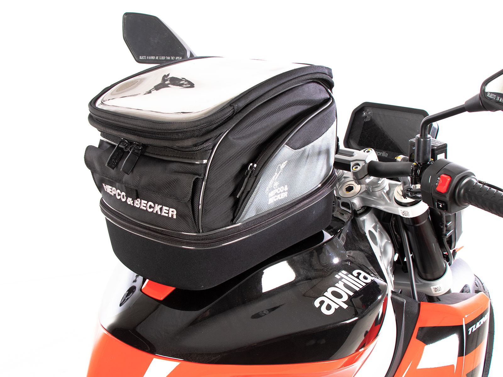 Anneau de réservoir Basic avec unité de fermeture de la sacoche de réservoir pour Aprilia Tuono 457 (25- ) Hepco & Becker