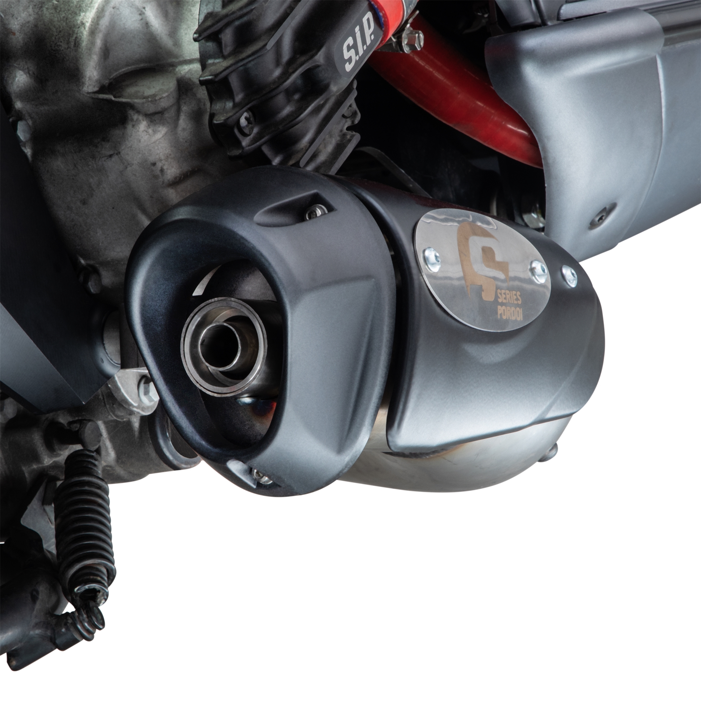 Échappement racing pour Vespa GTS/GTS Super/GTV/GT 60 125-300ccm i.e., 4T, LC, inox