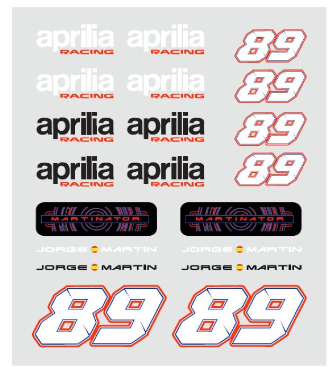 Autocollant Aprilia Racing 89