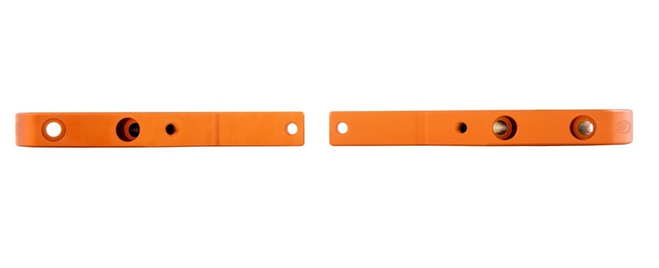 Adaptateur de repose-pieds passager pour Vespa GTS/GTS Super/GTV/GT 60/GT/GT L 125-300ccm, orange mat