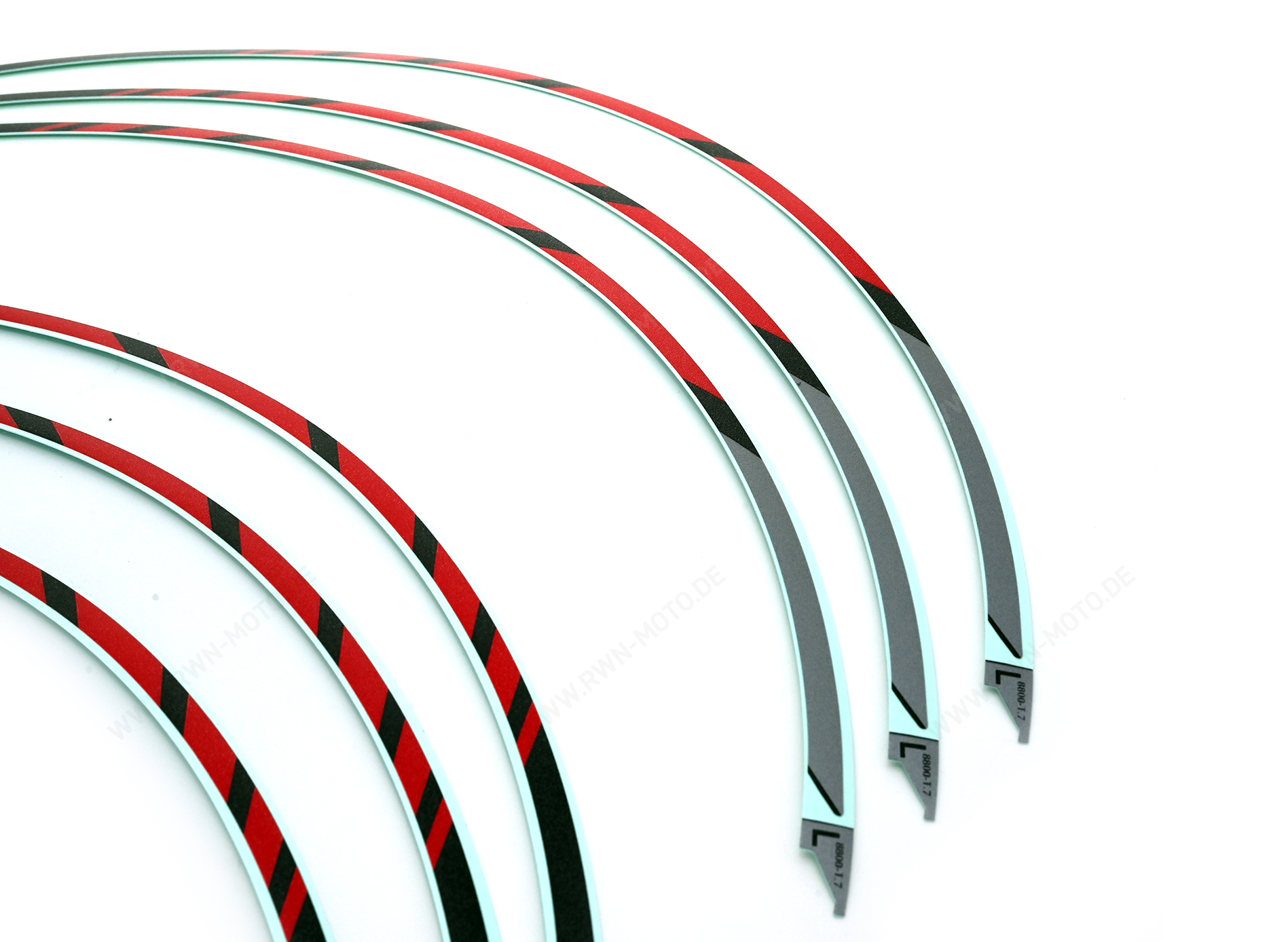 Jeu d'autocollants décoratifs pour jantes (17") *NH-431M* INDY GRAY METALLIC Original Honda