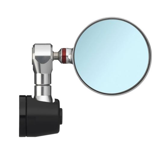 Rétroviseur d'extrémité de guidon RIZOMA "SPY-R" Ø 80 mm gauche ou droite pour Vespa, noir/argenté
