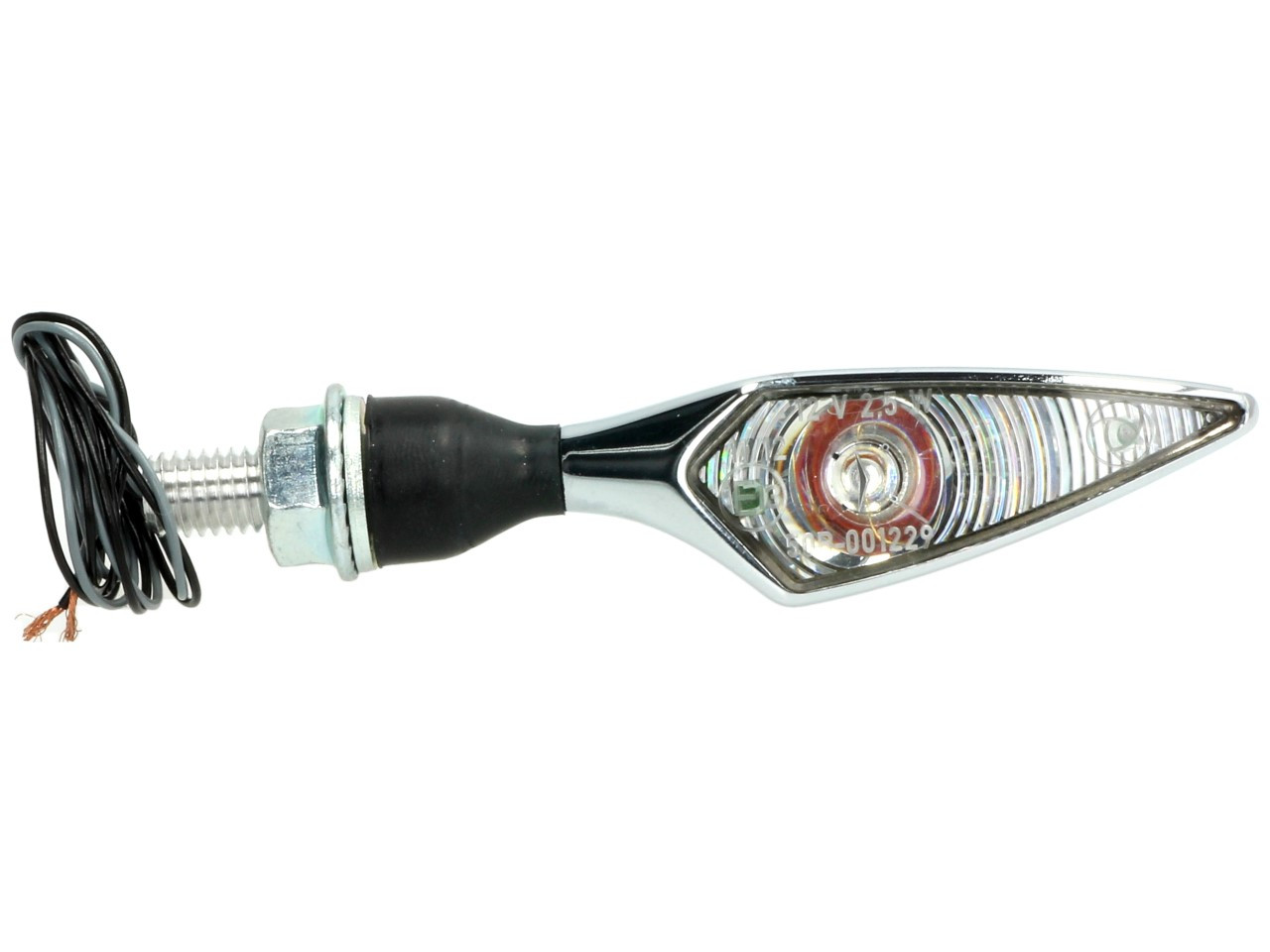 Clignotants Kellermann, losange, acier, LED, VL/HR, 12 V, chrome brillant, M8x20, homologués E