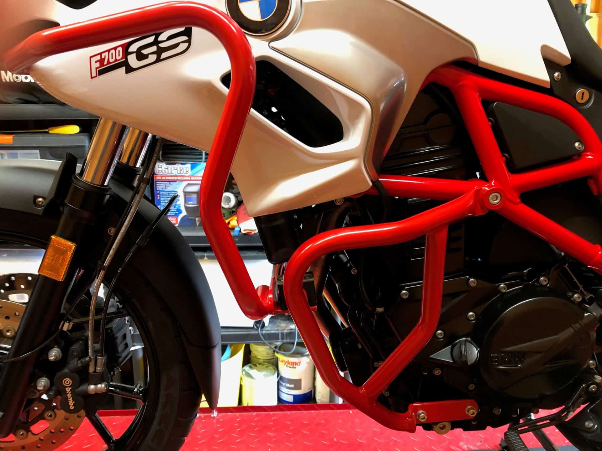 Arceau de protection moteur rouge pour BMW F 800 GS (08-18) Hepco & Becker