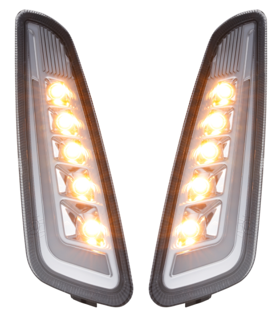 Kit clignotants avant & arrière pour Vespa Primavera/Sprint 125-150ccm 2T/4T AC, teinté