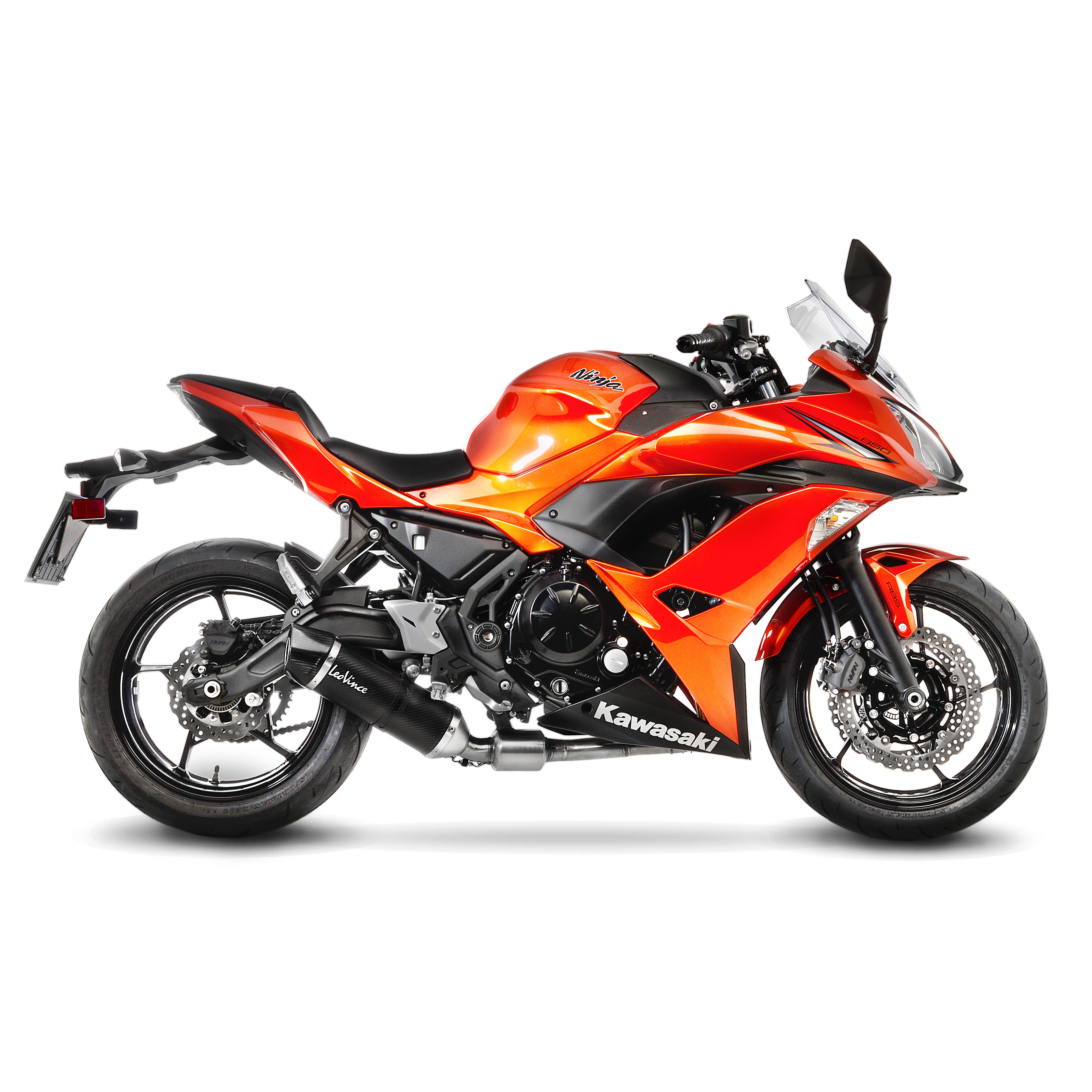 LeoVince Système d?èchappement SBK LV One Evo 2, Carbon, Système complet pour Z 650 / Ninja 650 (Bj.17-19)